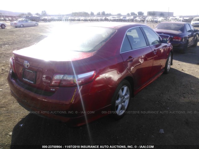 4T1BK46K99U079012 - 2009 TOYOTA CAMRY SE/LE/XLE RED photo 4