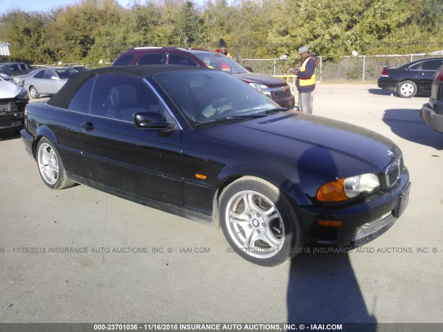 WBABS53411JU86891 - 2001 BMW 330 CI BLACK photo 1