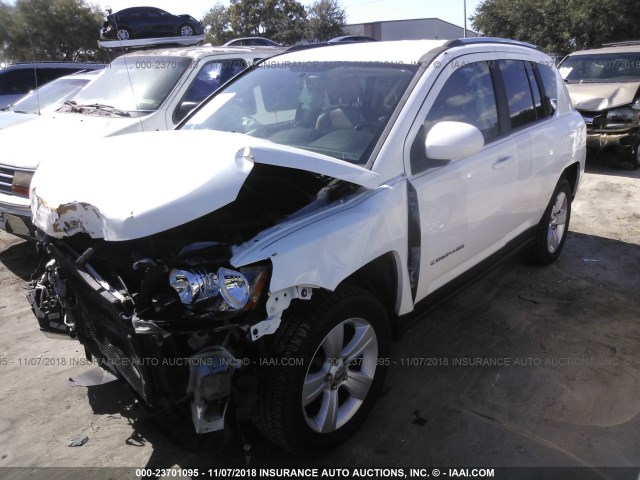 1C4NJCEBXED628310 - 2014 JEEP COMPASS LATITUDE თეთრი ფოტო 2