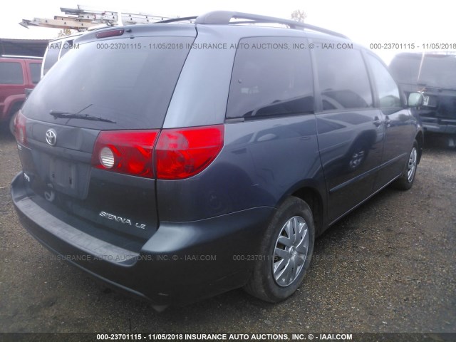 5TDZA23C26S577432 - 2006 TOYOTA SIENNA CE/LE BLUE photo 4