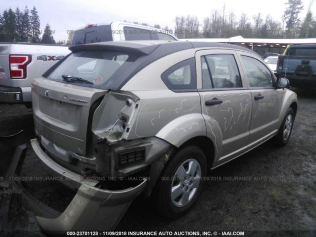 1B3HB28A89D172810 - 2009 DODGE CALIBER SE GOLD photo 4