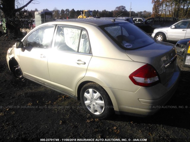 3N1BC11EX7L411650 - 2007 NISSAN VERSA S/SL BEIGE photo 3