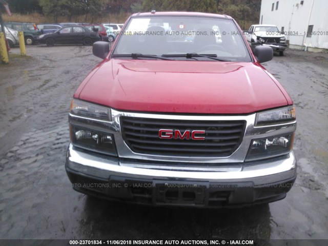 1GTHTBD9XA8108028 - 2010 GMC CANYON RED photo 6