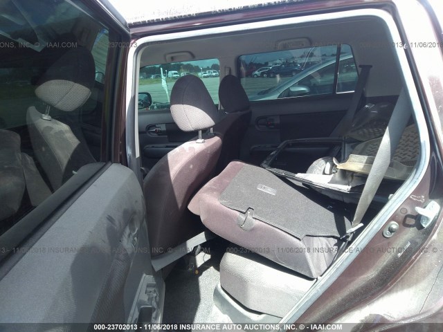 JTLKE50E281042652 - 2008 TOYOTA SCION XB იასამნისფერი ფოტო 8