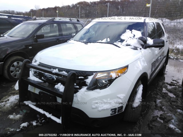 1FM5K8AR6FGB03589 - 2015 FORD EXPLORER POLICE INTERCEPTOR WHITE photo 2