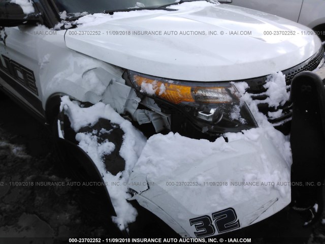 1FM5K8AR6FGB03589 - 2015 FORD EXPLORER POLICE INTERCEPTOR WHITE photo 6