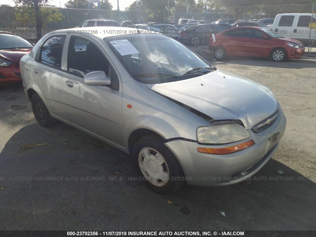 KL1TD52684B183438 - 2004 CHEVROLET AVEO SILVER photo 1