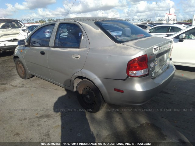 KL1TD52684B183438 - 2004 CHEVROLET AVEO SILVER photo 3