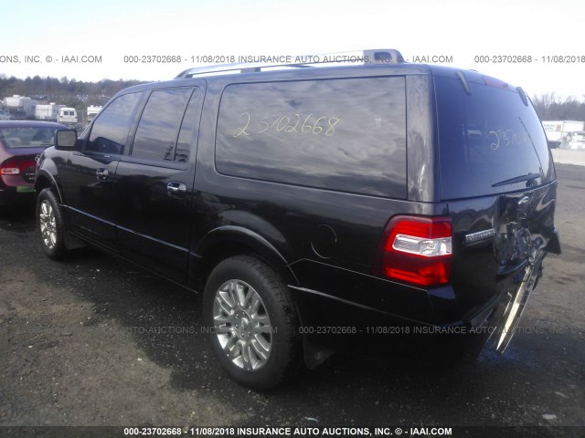 1FMJK1K59BEF18042 - 2011 FORD EXPEDITION EL LIMITED BLACK photo 3