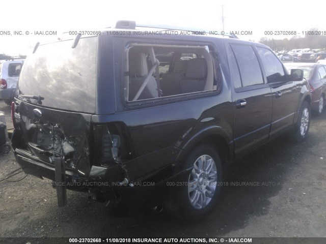 1FMJK1K59BEF18042 - 2011 FORD EXPEDITION EL LIMITED BLACK photo 4