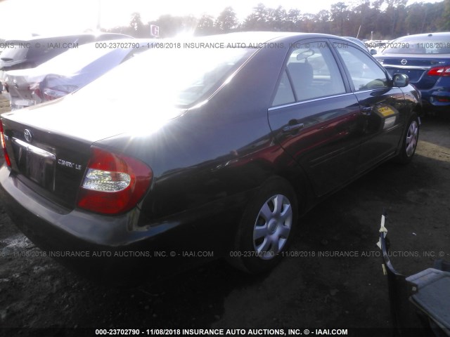 4T1BE32K74U292055 - 2004 TOYOTA CAMRY LE/XLE/SE BLACK photo 4
