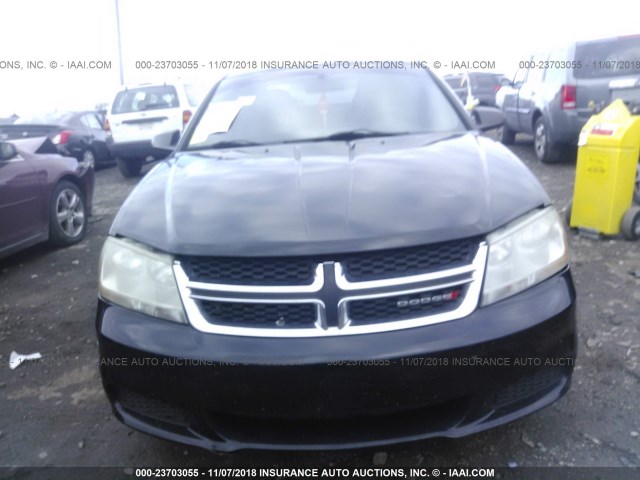 1B3BD4FB6BN566135 - 2011 DODGE AVENGER EXPRESS BLACK photo 6