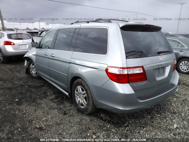 5FNRL387X7B143843 - 2007 HONDA ODYSSEY EXL Light Blue photo 3