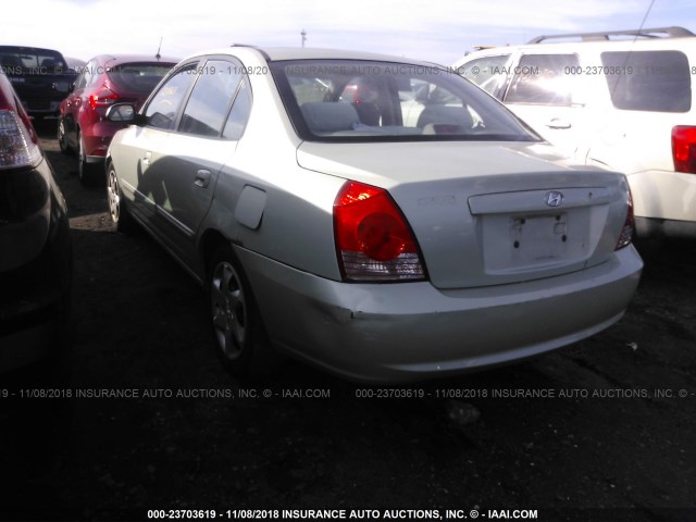 KMHDN46D94U879934 - 2004 HYUNDAI ELANTRA GLS/GT GREEN photo 3