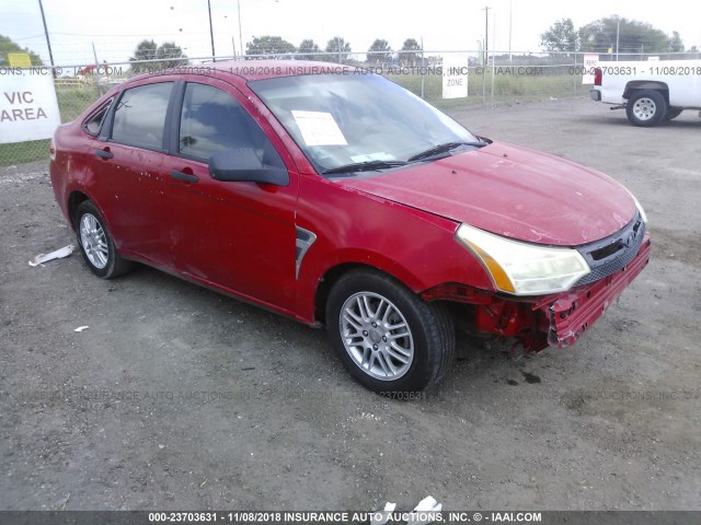 1FAHP35NX8W214741 - 2008 FORD FOCUS SE/SEL/SES RED photo 1
