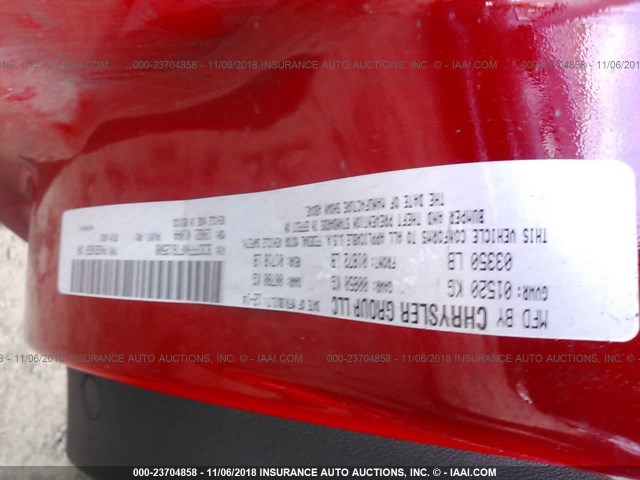 3C3CFFFHXFT612508 - 2015 FIAT 500 ABARTH RED photo 9
