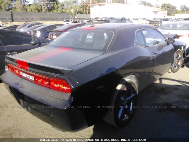 2C3CDYAG1EH225563 - 2014 DODGE CHALLENGER SXT BLACK photo 4