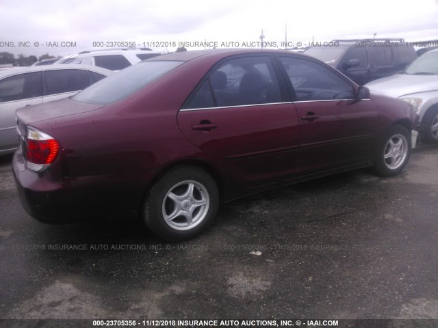 4T1BE32K95U099942 - 2005 TOYOTA CAMRY LE/XLE/SE 红色 照片 4