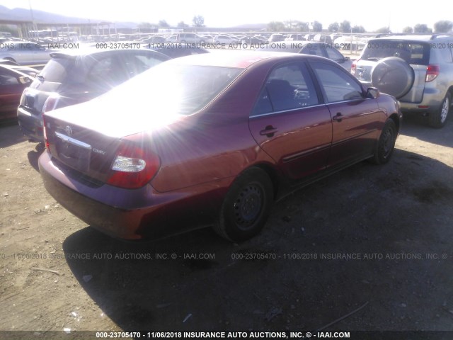 JTDBE32K030160457 - 2003 TOYOTA CAMRY LE/XLE 红色 照片 4