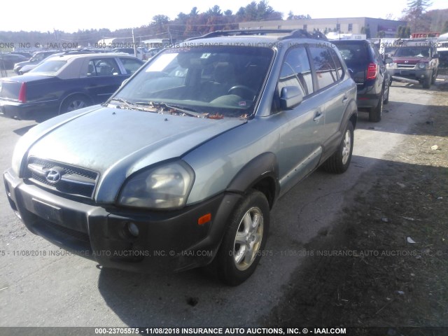 KM8JN12D35U209398 - 2005 HYUNDAI TUCSON GLS/LX Light Blue photo 2