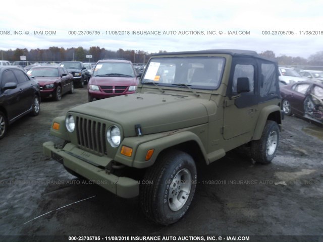 1J4FY29P8VP424694 - 1997 JEEP WRANGLER / TJ SE GREEN photo 2