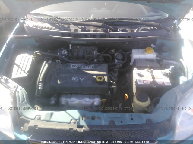 KL1TD56628B212741 - 2008 CHEVROLET AVEO LS BLUE photo 10
