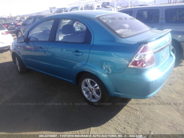 KL1TD56628B212741 - 2008 CHEVROLET AVEO LS BLUE photo 3