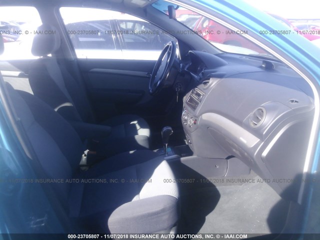 KL1TD56628B212741 - 2008 CHEVROLET AVEO LS BLUE photo 5