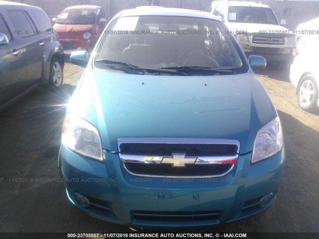 KL1TD56628B212741 - 2008 CHEVROLET AVEO LS BLUE photo 6