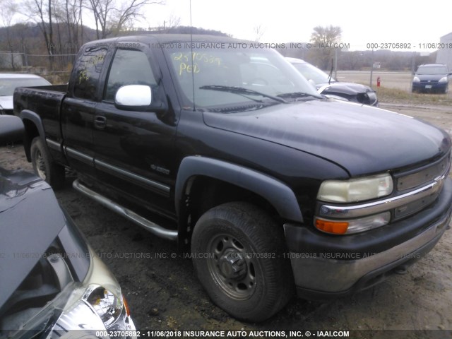 1GCGK29U0YE332464 - 2000 CHEVROLET SILVERADO K2500 BLACK photo 1