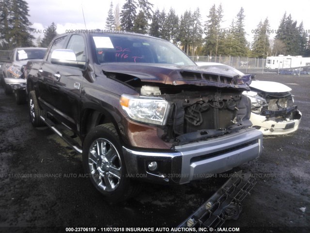 5TFAY5F1XEX372020 - 2014 TOYOTA TUNDRA CREWMAX PLATINUM BROWN photo 1