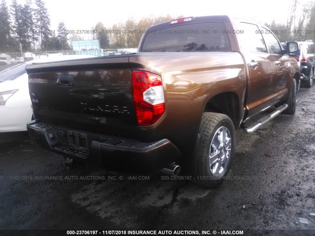 5TFAY5F1XEX372020 - 2014 TOYOTA TUNDRA CREWMAX PLATINUM Braun Foto 4