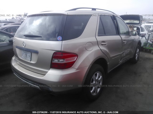 4JGBB86E96A006785 - 2006 MERCEDES-BENZ ML 350 GOLD photo 4