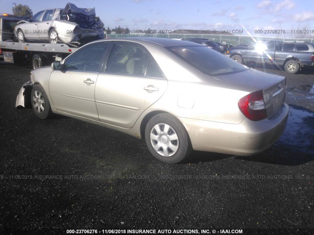 4T1BE32K02U610028 - 2002 TOYOTA CAMRY LE/XLE/SE TAN photo 3