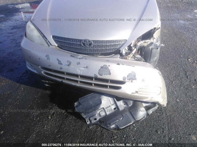 4T1BE32K02U610028 - 2002 TOYOTA CAMRY LE/XLE/SE TAN photo 6