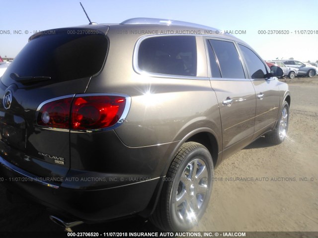 5GAER23728J268491 - 2008 BUICK ENCLAVE CXL BROWN photo 4