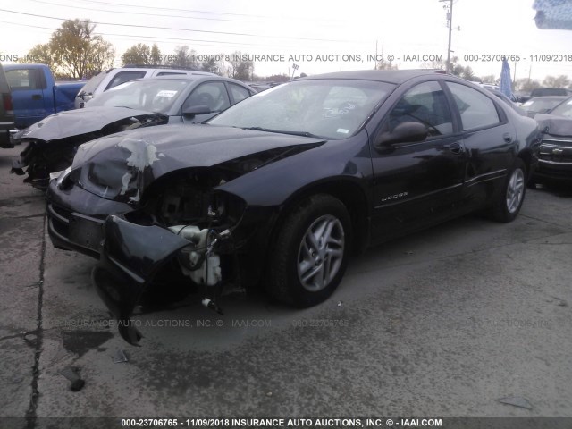 2B3HD46RXYH361121 - 2000 DODGE INTREPID BLACK photo 2