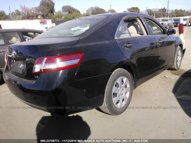 4T4BF3EK5AR081110 - 2010 TOYOTA CAMRY SE/LE/XLE BLACK photo 4