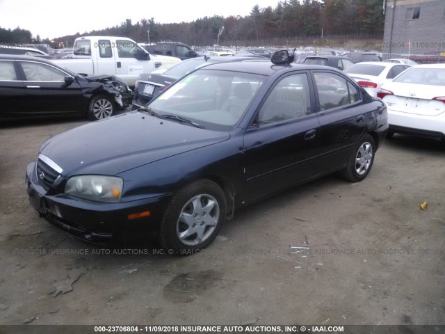 KMHDN46D56U323963 - 2006 HYUNDAI ELANTRA GLS/GT/LIMITED BLUE photo 2