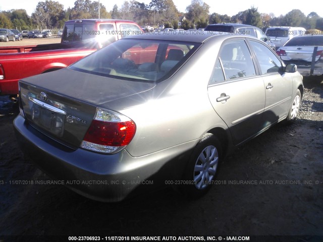 4T1BE32K16U736131 - 2006 TOYOTA CAMRY LE/XLE/SE GRAY photo 4