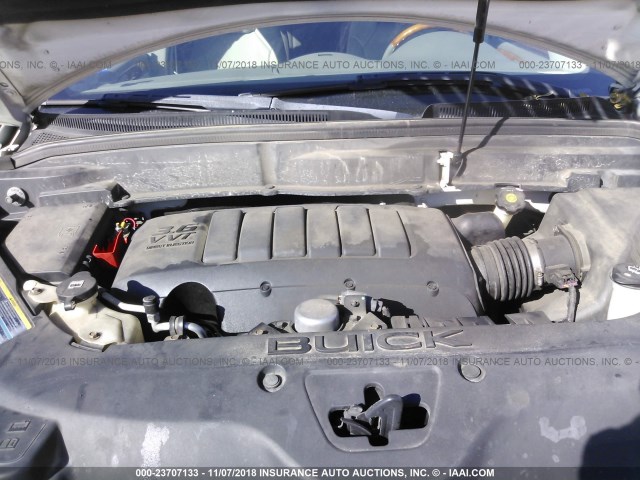 5GALRBED2AJ110202 - 2010 BUICK ENCLAVE CXL 白色 照片 10