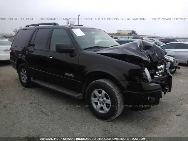 1FMFU15588LA03856 - 2008 FORD EXPEDITION XLT BLACK photo 1