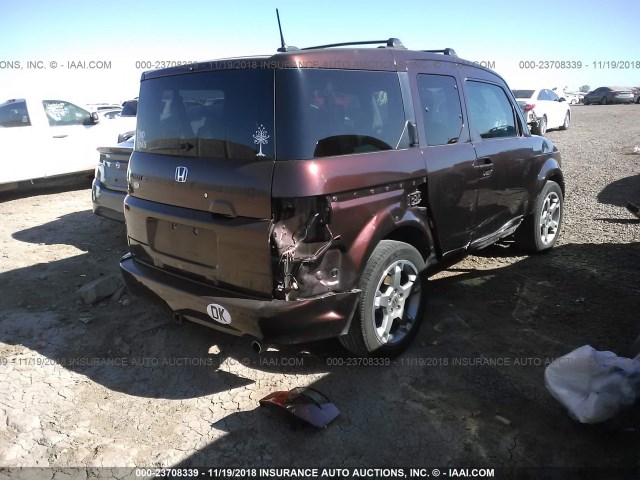 5J6YH18917L010253 - 2007 HONDA ELEMENT SC PURPLE photo 4