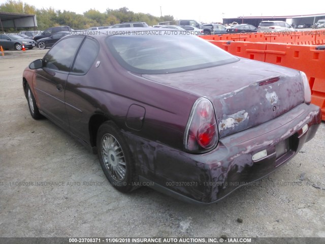 2G1WW12E9Y9356805 - 2000 CHEVROLET MONTE CARLO LS MAROON photo 3