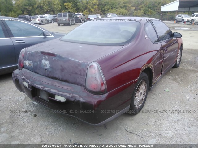 2G1WW12E9Y9356805 - 2000 CHEVROLET MONTE CARLO LS MAROON photo 4