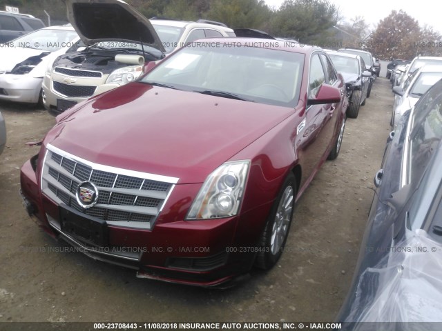 1G6DG5EG5A0109946 - 2010 CADILLAC CTS LUXURY COLLECTION RED photo 2