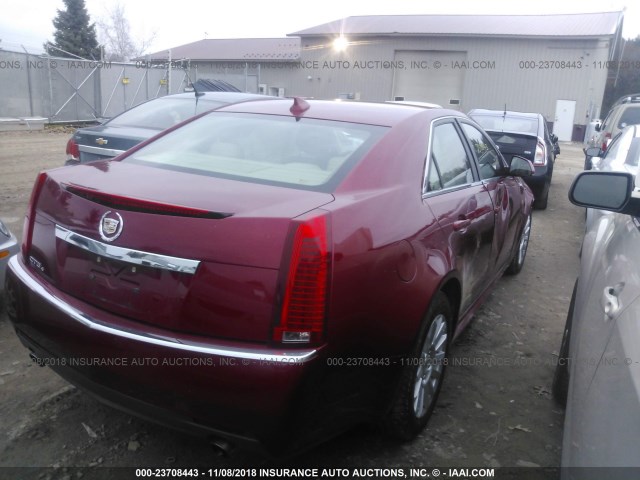 1G6DG5EG5A0109946 - 2010 CADILLAC CTS LUXURY COLLECTION RED photo 4