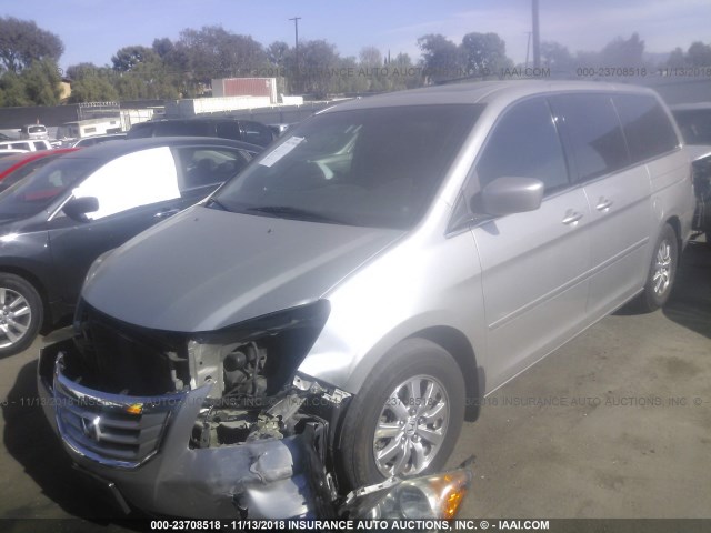 5FNRL38768B015052 - 2008 HONDA ODYSSEY EXL SILVER photo 2