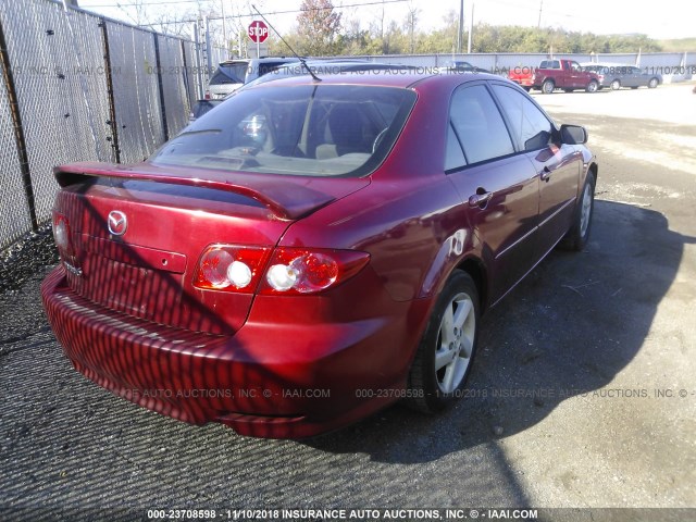1YVFP80C045N64460 - 2004 MAZDA 6 I أحمر صورة 4