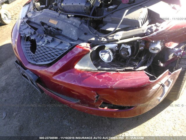 1YVFP80C045N64460 - 2004 MAZDA 6 I أحمر صورة 6